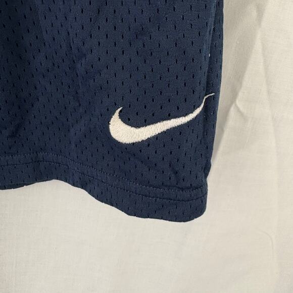 Nike Team Vintage Nylon Shorts Blue White Embroidered Swoosh Logo Large - Picture 5 of 5
